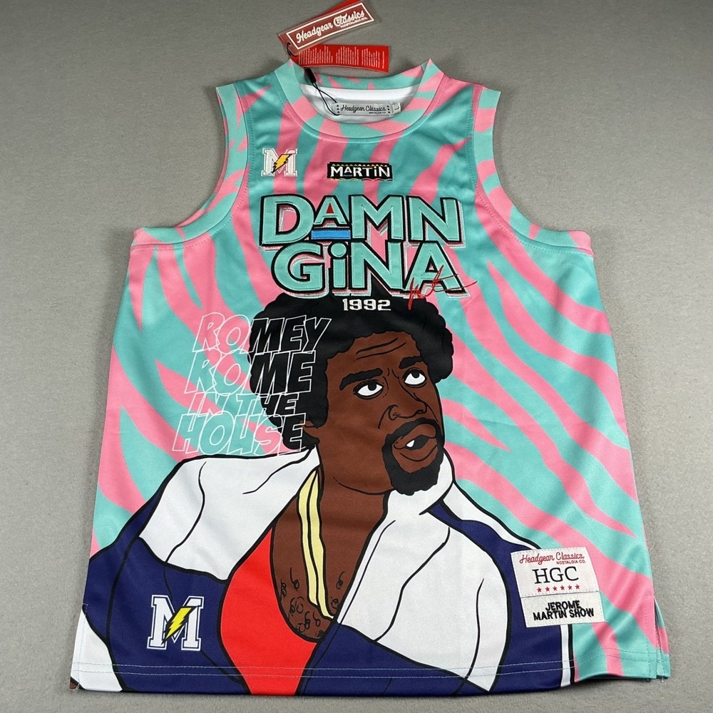 Headgear Classics Damn Gina Jerome Martin Show Jersey Tank Top Size L NWT